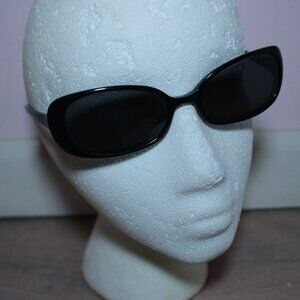 Oliver Peoples Strobe Black Rectangle Acetate Sunglasses EXC